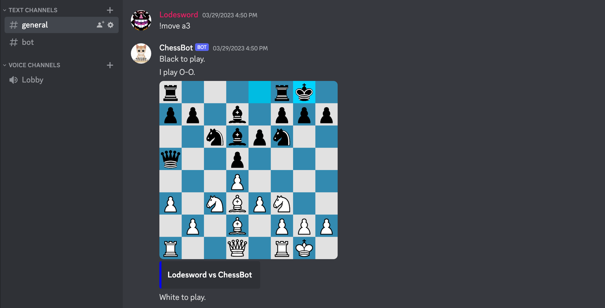 GitHub yuvasaro/chess A Chess Discord Bot
