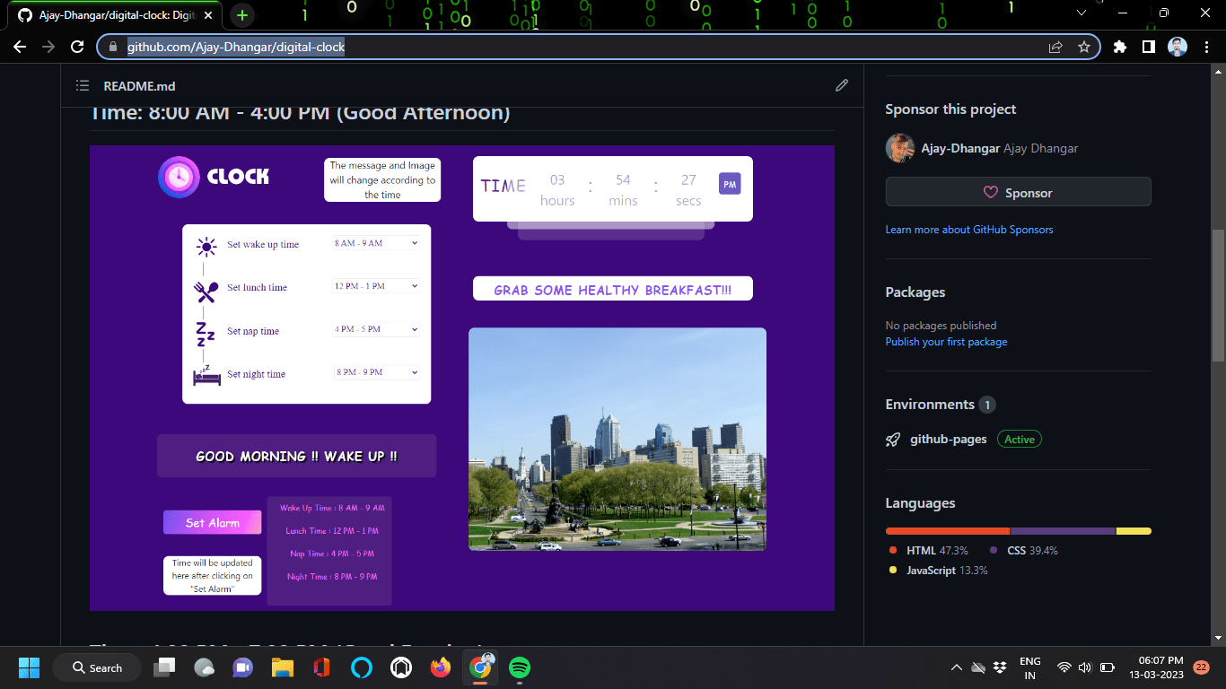 digitalclockhtmlcssjavascript · GitHub Topics · GitHub