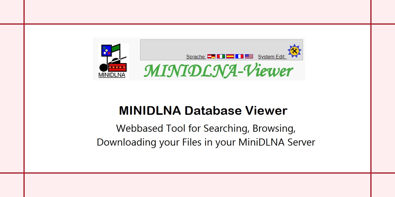 GitHub PinkPantherchen/minidlnaweb interface for minidlna