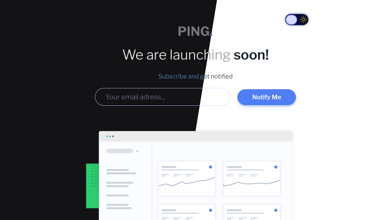 GitHub Ping coming soon page