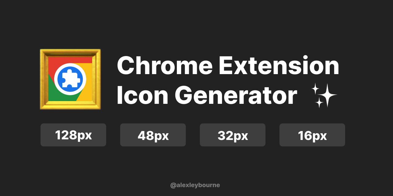 GitHub alexleybourne/chromeextensionicongenerator Easily create