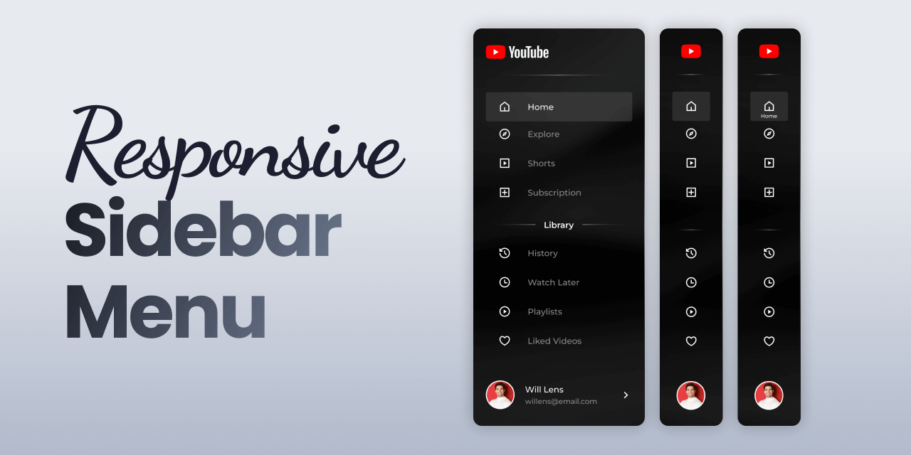 GitHub bedimcode/responsivesidebarmenuyoutube Responsive Sidebar