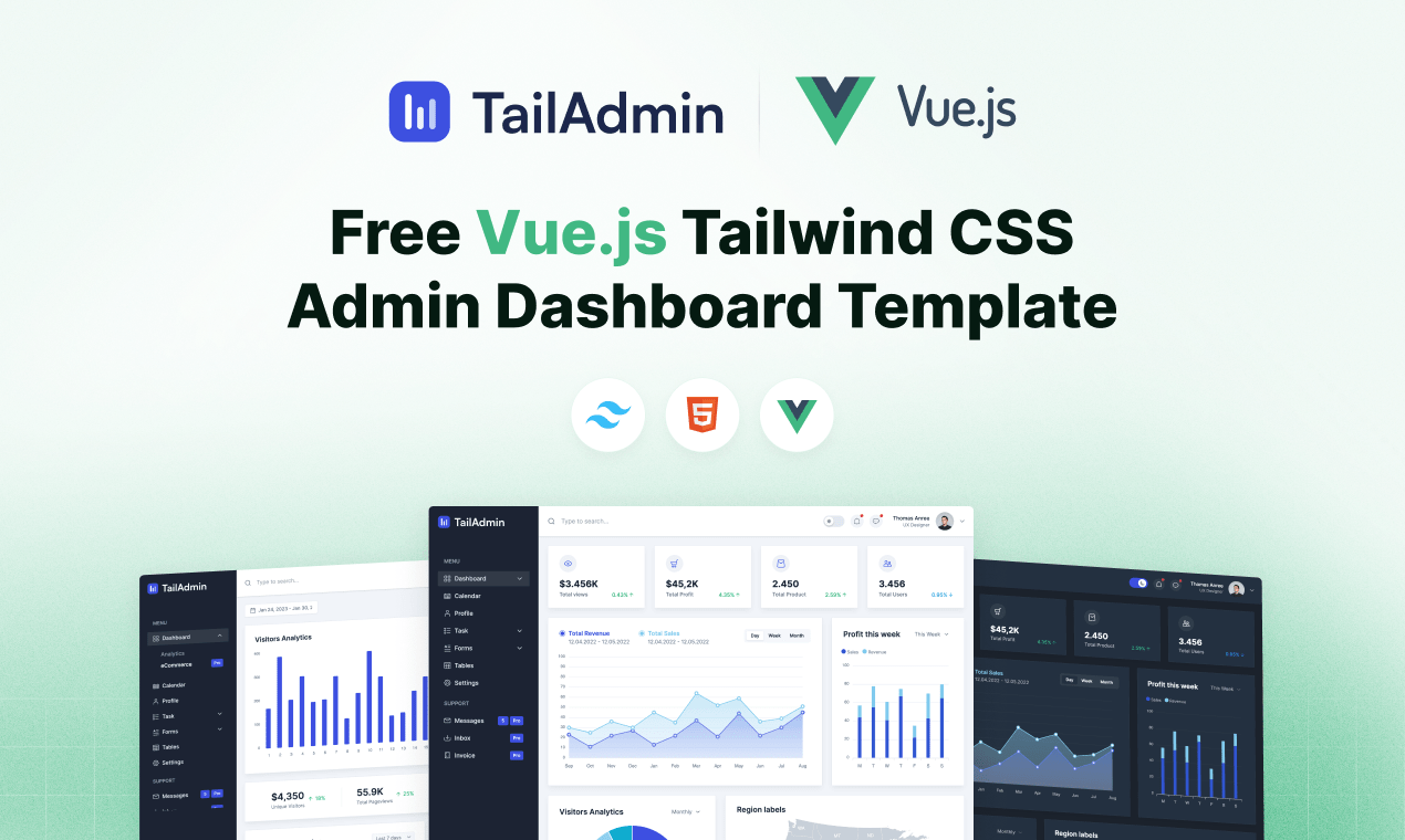 GitHub TailAdmin/vuetailwindadmindashboard TailAdmin Vue free