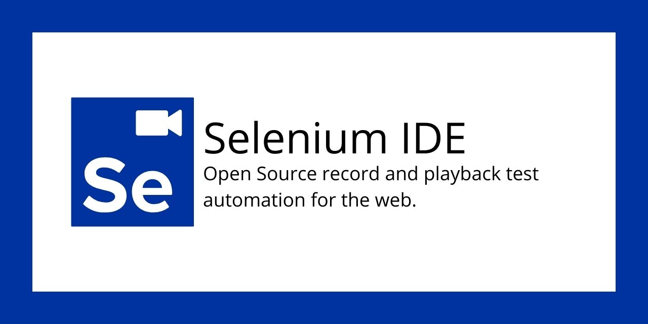 GitHub SeleniumHQ/seleniumide Open Source record and playback test