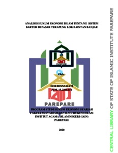 Analisis Hukum Ekonomi Islam Tentang Sistem Barter Di Pasar Terapung Lok Baintan Banjar - Repository Iain Parepare