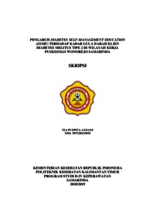 Pengaruh Diabetes Self-Management Education Terhadap Kadar Gula Darah Pasien Diabetes Mellitus Tipe 2 Di Wilayah Kerja Puskesmas Wonorejo Samarinda - Repository Poltekkes Kemenkes Kaltim