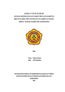 Asuhan Keperawatan Pasien Dengan Diabetes Melitus (Dm) Tipe Ii Di Ruang Flamboyan Rsud. Abdul Wahab Sjahranie Samarinda - Repository Poltekkes Kemenkes Kaltim