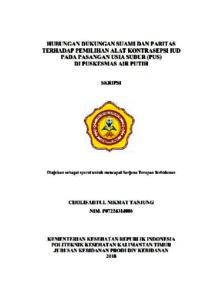 Hubungan Dukungan Suami Dan Paritas Terhadap Pemilihan Alat Kontrasepsi Iud Pada Pasangan Usia Subur (Pus) Di Puskesmas Air Putih Tahun 2018 - Repository Poltekkes Kemenkes Kaltim