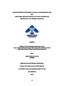 Sistem Informasi Penerimaan Siswa Baru Berbasis Web Dan Sms (Short Message Service) Gateway Di Sekolah Menengah Atas Negeri I Kelekar. (Skripsi) - Repository Uin Raden Fatah Palembang