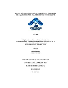 Konsep Bimbingan Konseling Islam Dalam Mengatasi Remaja Terjerumus Dalam Perilaku Homoseksual. (Skripsi) - Repository Uin Raden Fatah Palembang