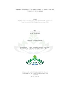 Manajemen Operasional Sate Cak Nasir Dalam Perspektif Syariah - Raden Intan Repository