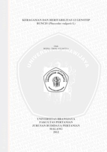 Keragaman Dan Heritabilitas 12 Genotip Buncis (Phaseolus Vulgaris L) - Brawijaya Knowledge Garden