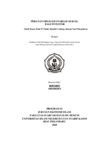 Peranan Obligasi Syariah (Sukuk) Bagi Investor (Studi Kasus Pada Pt Bank Mandiri Cabang Ahmad Yani Pekanbaru) - Universitas Islam Negeri Sultan Syarif Kasim Riau Repository