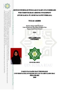 Sistem Informasi Penggajian Karyawan Berbasis Web Terintegrasi Absensi Fingerprint(Studi Kasus:pt Semunai Sawit Perkasa) - Universitas Islam Negeri Sultan Syarif Kasim Riau Repository