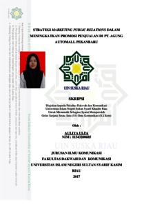 Strategi Marketing Public Relations Dalam Meningkatkan Promosi Penjualan Di Pt. Agung Automall Pekanbaru - Universitas Islam Negeri Sultan Syarif Kasim Riau Repository