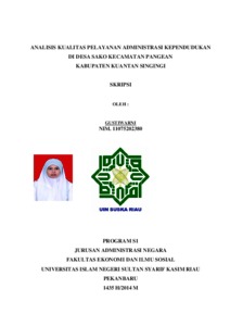 Analisis Kualitas Pelayanan Administrasi Kependudukan Di Desa Sako Kecamatan Pangean Kabupaten Kuantan Singingi - Universitas Islam Negeri Sultan Syarif Kasim Riau Repository