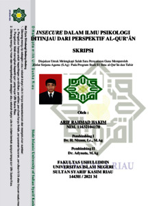 Insecure Dalam Ilmu Psikologi Ditinjau Dari Perspektif Al-Qur'ān - Universitas Islam Negeri Sultan Syarif Kasim Riau Repository