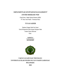 Implementasi Knowledge Management System Berbasis Web - Universitas Islam Negeri Sultan Syarif Kasim Riau Repository