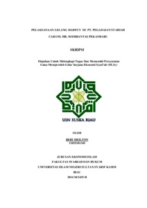 Pelaksanaan Lelang Marhun Di Pt. Pegadaian Syariah Cabang Hr. Soebrantas Pekanbaru - Universitas Islam Negeri Sultan Syarif Kasim Riau Repository