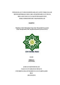 Pengelolaan Tandan Kosong Kelapa Sawit (Tkks) Dalam Mensejahterakan Keluarga Di Kepenghuluan Teluk Mega Kecamatan Tanah Putih Kabupaten Rokan Hilir Menurut Ekonomi Islam - Universitas Islam Negeri Sultan Syarif Kasim Riau Repository