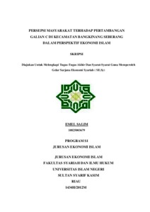 Persepsi Masyarakat Terhadap Pertambangan Galian C Di Kecamatan Bangkinang Seberang Dalam Perspektif Ekonomi Islam - Universitas Islam Negeri Sultan Syarif Kasim Riau Repository
