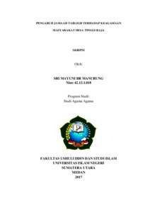 Pengaruh Jamaah Tabligh Terhadap Keagamaan Masyarakat Desa Tinggi Raja - Repository Uin Sumatera Utara