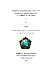 Penerapan Corporate Social Responsibility (Csr) Terhadap Lingkungan Dan Masyarakat Pada Pt. Tolan Tiga Indonesia Di Perlabian Estate Kabupaten Labuhanbatu - Repository Uin Sumatera Utara