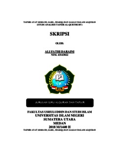 Tafsir Ayat Shirath, Sabil, Thariq, Dan Salkan Dalam Alquran (Studi Analisis Tafsir Al-Qurthuby) - Repository Uin Sumatera Utara