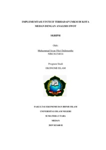 Implementasi Fintech Terhadap Umkm Di Kota Medan Dengan Analisis Swot - Repository Uin Sumatera Utara