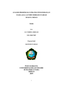 Analisis Prospek Dan Strategi Pengembangan Usaha Jasa Laundry Berbasis Syariah Di Kota Medan - Repository Uin Sumatera Utara