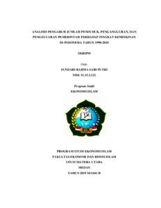 Analisis Pengaruh Jumlah Penduduk, Pengangguran, Dan Pengeluaran Pemerintah Terhadap Tingkat Kemiskinan Di Indonesia Tahun 1990-2018 - Repository Uin Sumatera Utara