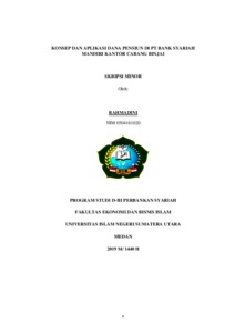 Konsep Dan Aplikasi Dana Pensiun Di Pt Bank Syariah Mandiri Kantor Cabang Binjai - Repository Uin Sumatera Utara