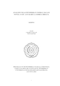 Analisis Nilai Pendidikan Moral Dalam Novel Guru Aini Karya Andrea Hirata -