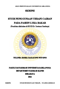 Studi Penggunaan Terapi Cairan Pada Pasien Luka Bakar (Penelitian Dilakukan Di Rsud Dr. Soetomo Surabaya) Repository - Unair Repository