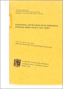 Pemanfaatan Larutan Kapur Untuk Menurunkan Intensitas Warna Cokelat Gula  Semut - Repository Universitas Andalas