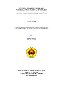 Analisis Serangan Malware Pada Keamanan Jaringan Komputer - Repo Unpas