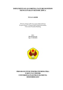 Implementasi Algoritma Face Recognition Menggunakan Metode 2Dpca - Repo Unpas
