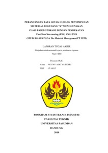 Perancangan Tata Letak Gudang Penyimpanan Material Di Gudang "K" Menggunakan Class Based Storage Dengan Pendekatan Fast Slow Non Moving (Fsn) - Repo Unpas