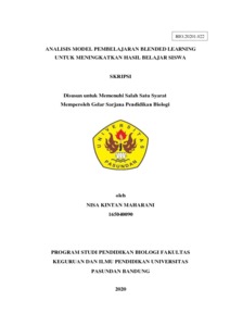 Analisis Model Pembelajaran Blended Learning Untuk Meningkatkan Hasil Belajar Siswa - Repo Unpas