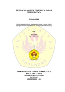 Penerapan Machine Learning Di Dalam Prediksi Cuaca - Repo Unpas
