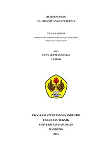 Business Plan Cv. Cihanjuang Inti Teknik - Repo Unpas