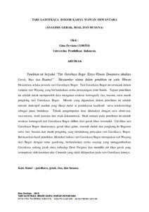 TARI GATOTKACA BOGOR KARYA WAWAN DEWANTARA : ANALISIS GERAK, RIAS, DAN  BUSANA - UPI Repository