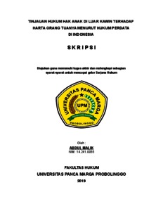 Tinjauan Yuridis Tentang Aborsi Ditinjau Dari Undang-Undang Nomor. 36 Tahun 2009 Tentang Kesehatan - Repository Universitas Panca Marga