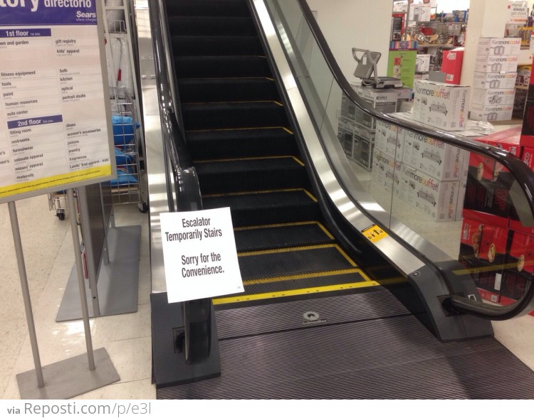 Escalator Temporarily Stairs / Reposti