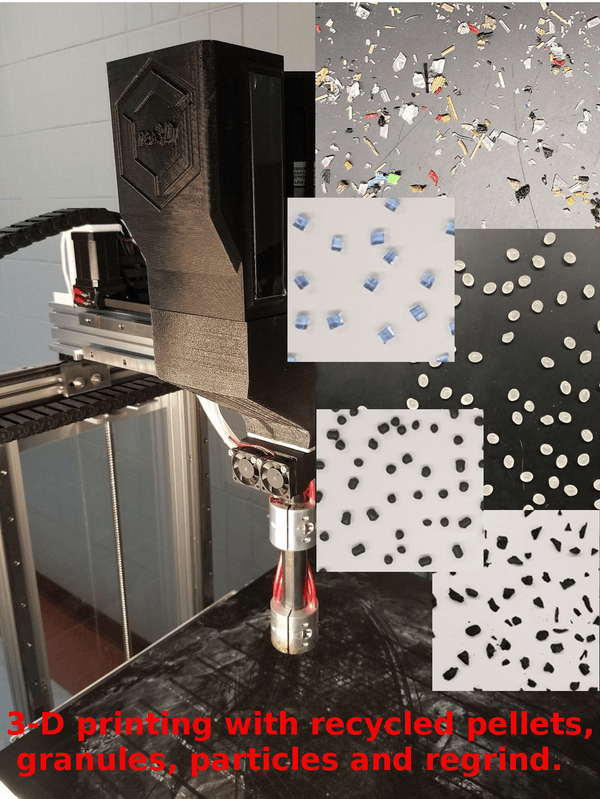 Fused Particle Fabrication 3D Printing Recycled Materials