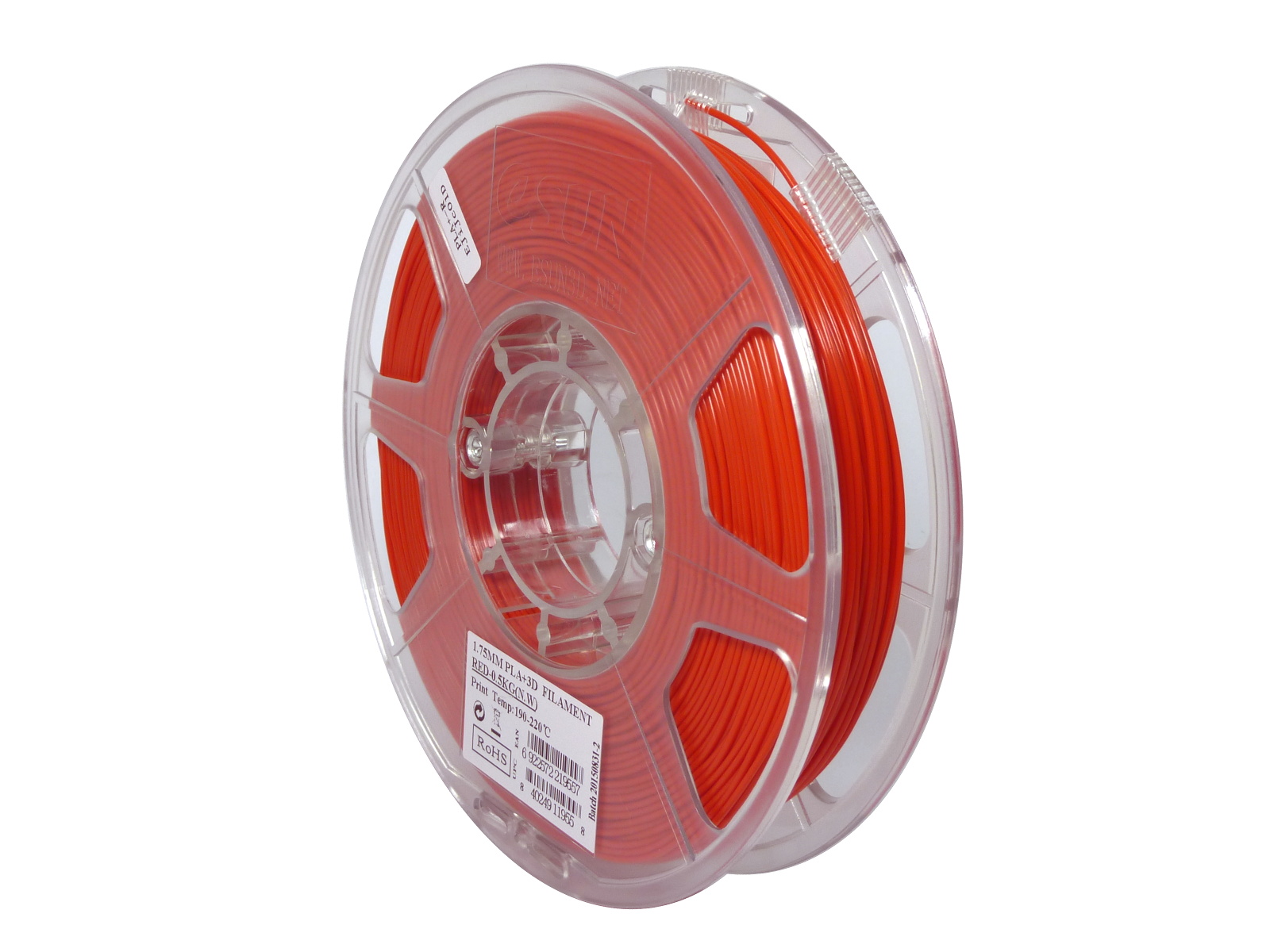 eSun PLA Filament Red 0.5kg Reel RepRap Ltd