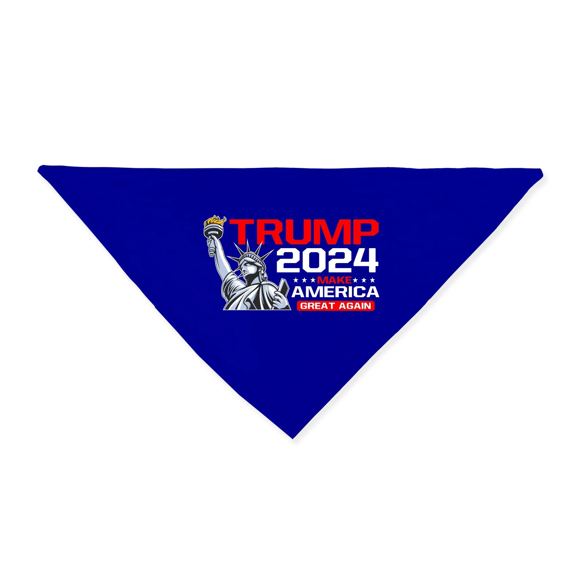 Trump 2024 Make America Great Statue of Liberty Bandana Republican Dogs