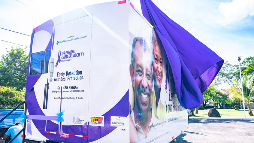 Grenada Cancer Society Receives Mobile Cancer Screening Unit From