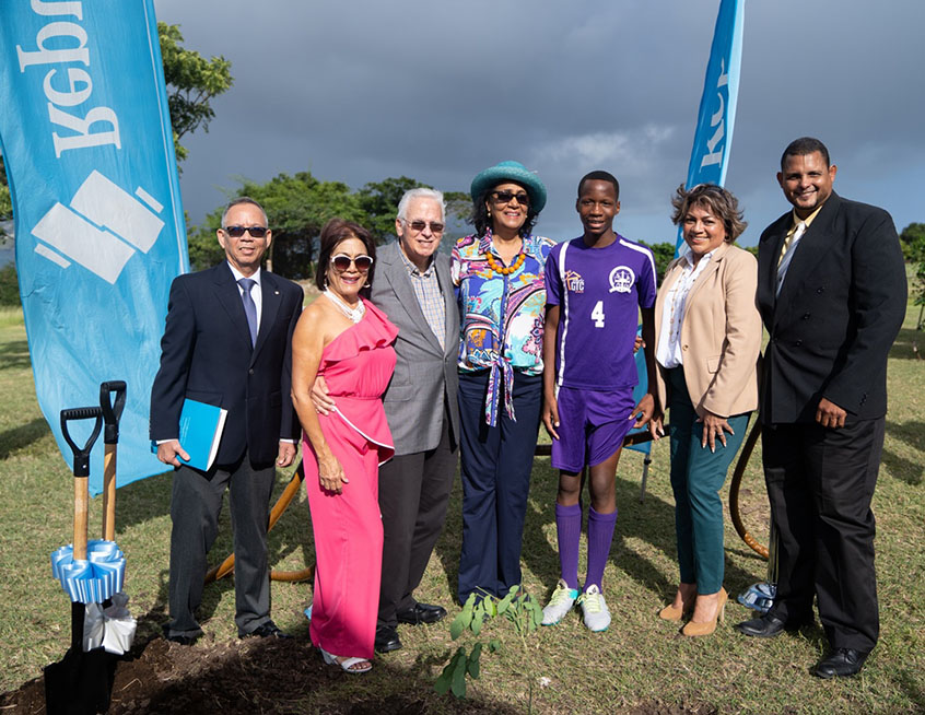 Republic Bank (Grenada) Limited plants Saman tree in honour of Ronald