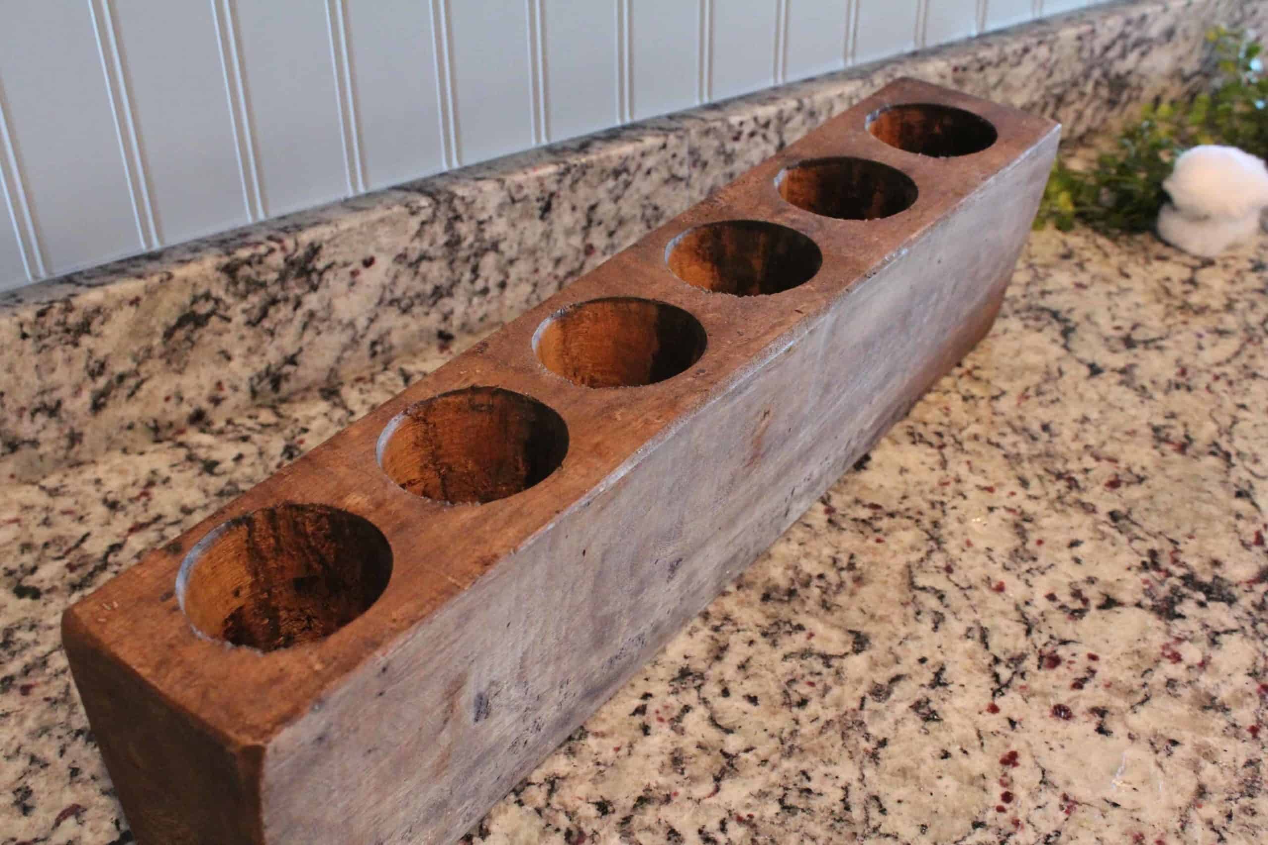 How to Decorate vintage style with a sugar mold and Grain Sack Stripes